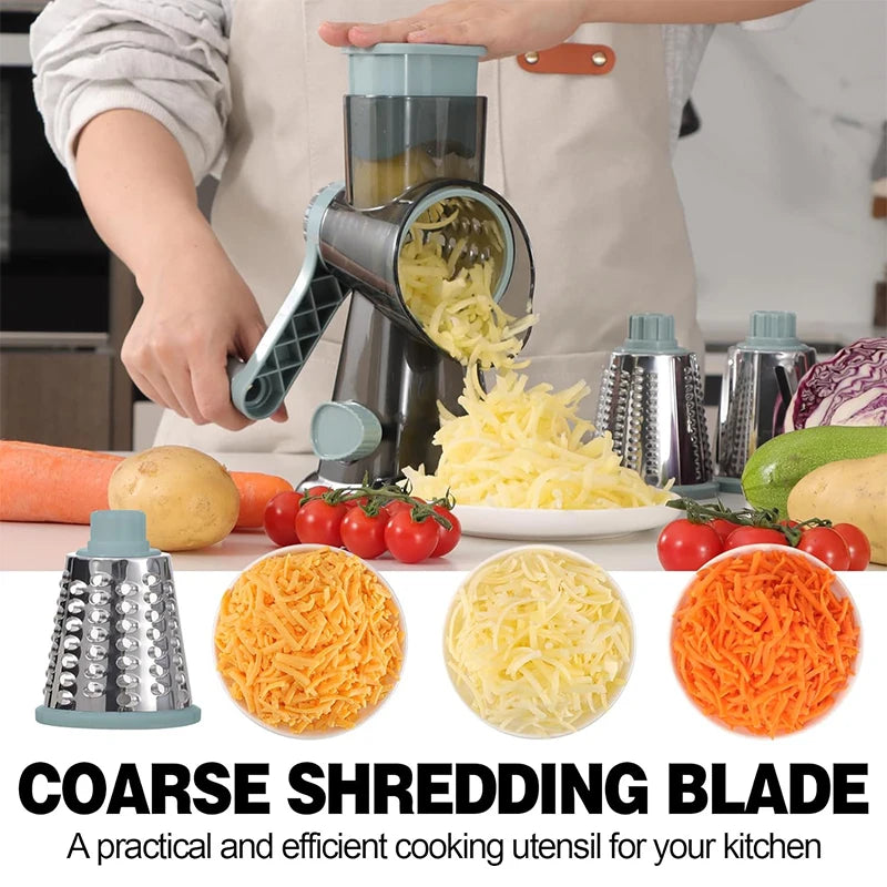 3-in-1 Rotary Drum Grater & Slicer (Manual)