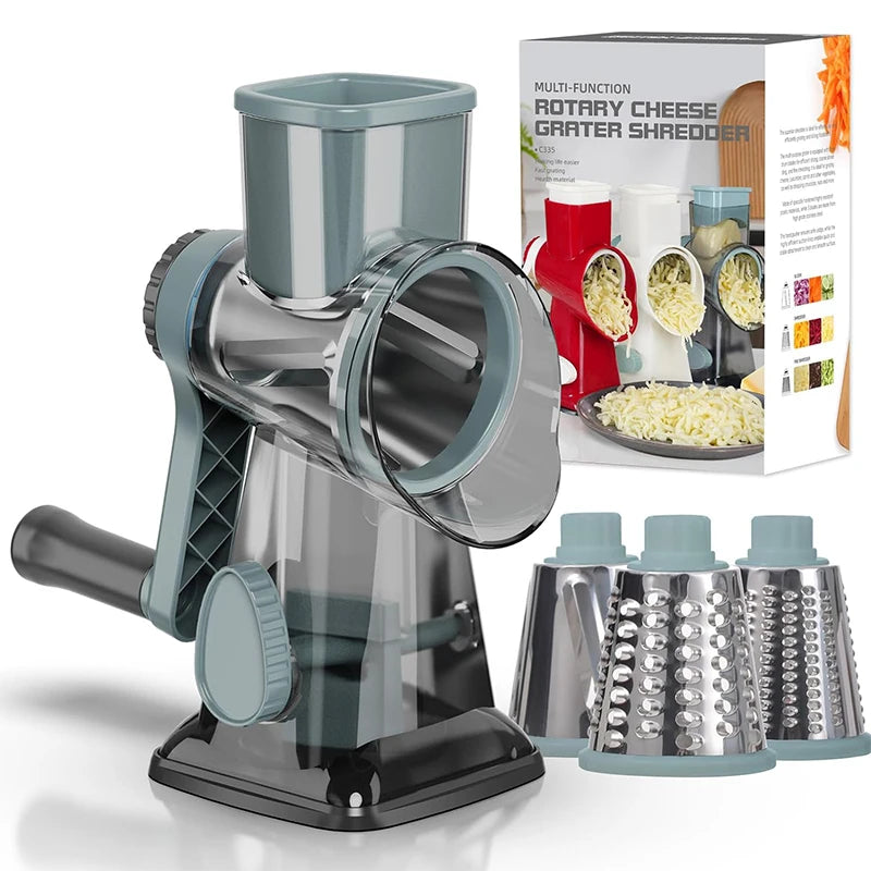 3-in-1 Rotary Drum Grater & Slicer (Manual)