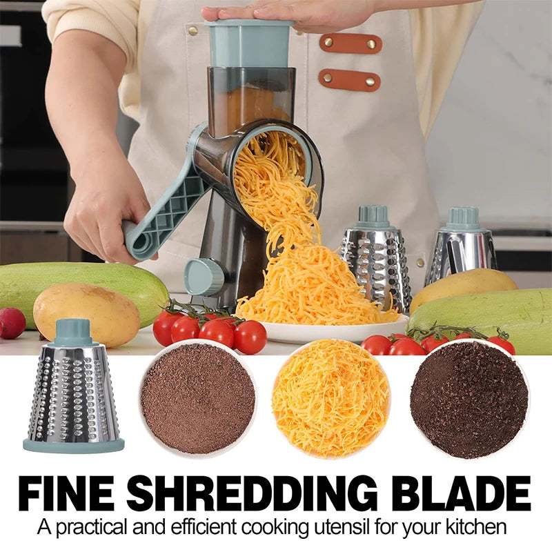3-in-1 Rotary Drum Grater & Slicer (Manual)