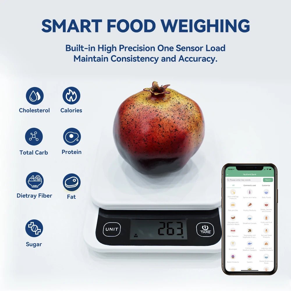 SmartPlate Kitchen Nutrition Tracker Scale